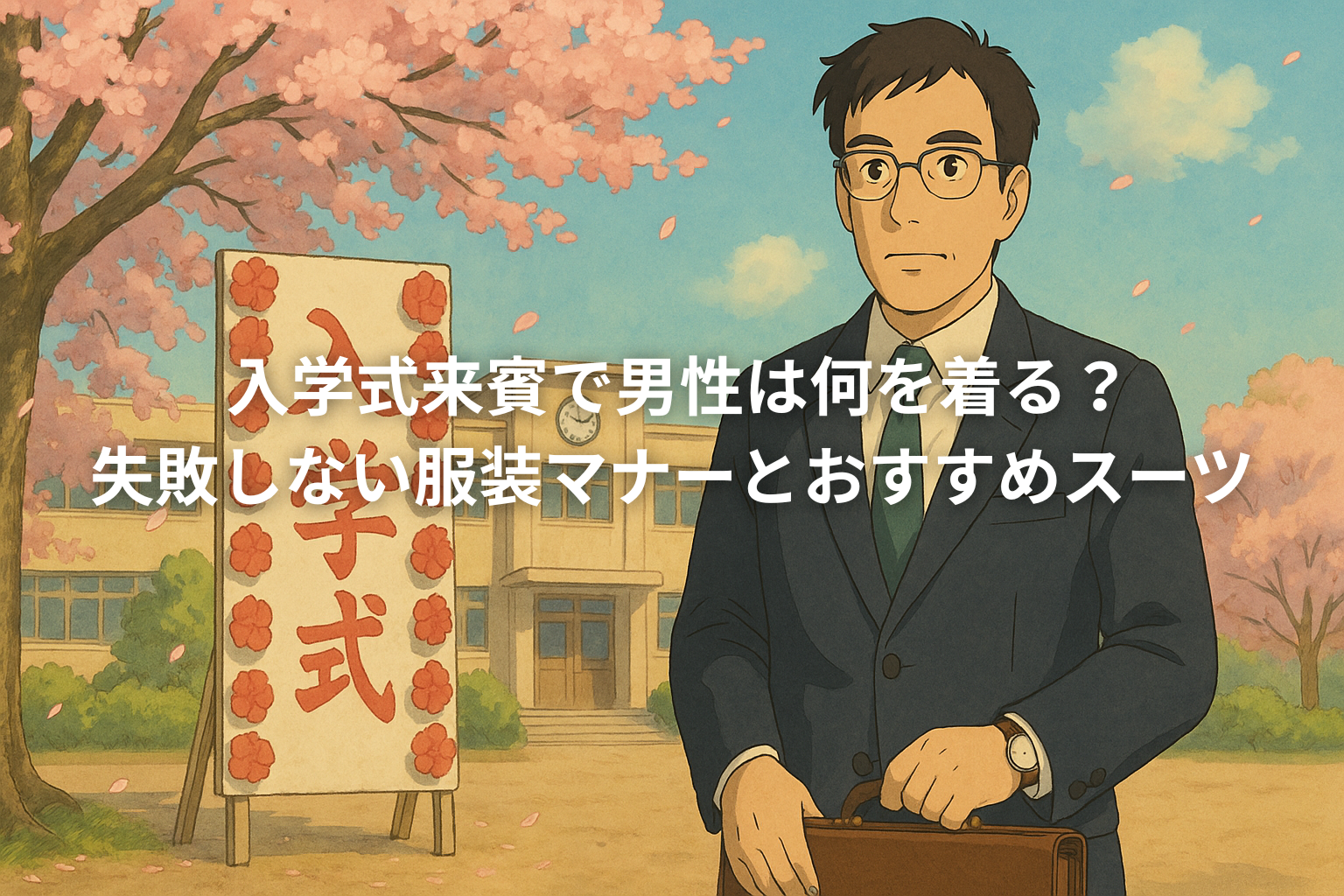 入学式の男性