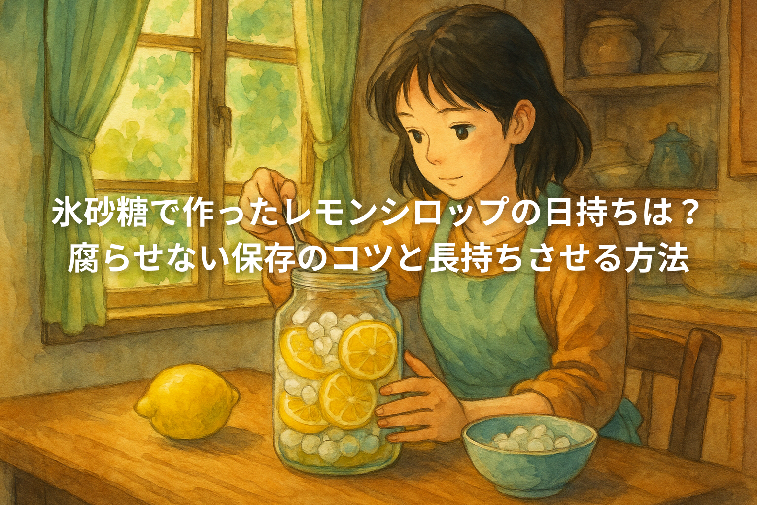 氷砂糖で作ったレモンシロップ