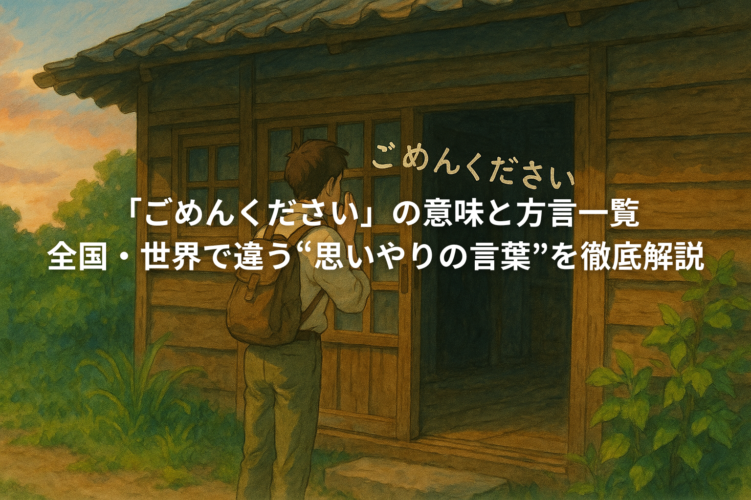 ごめんくださいの方言