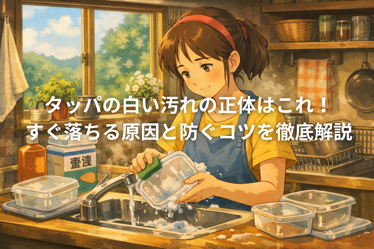 タッパの白い汚れ