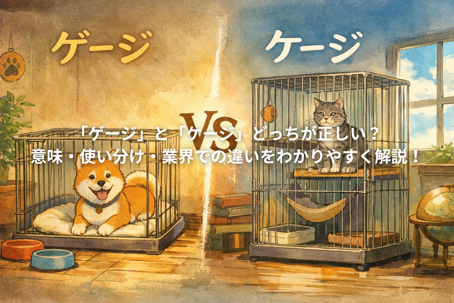 「ゲージ」と「ケージ」