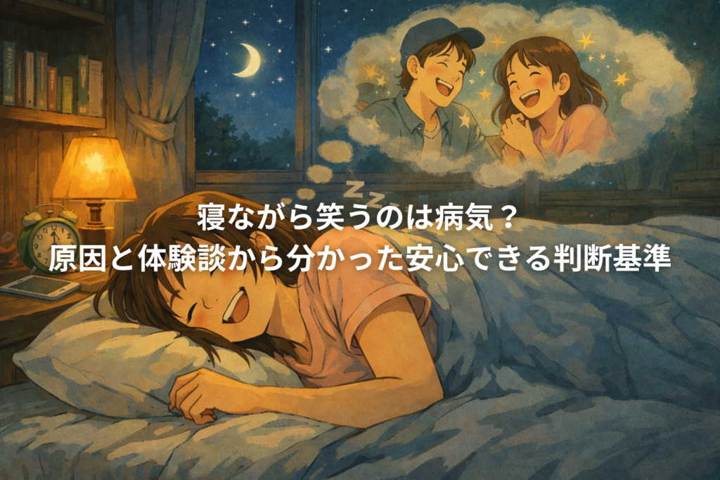 寝ながら笑うのは病気